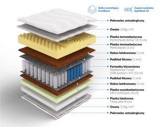 Frankhauer Materac multipocket z 8 cm memory Achilles